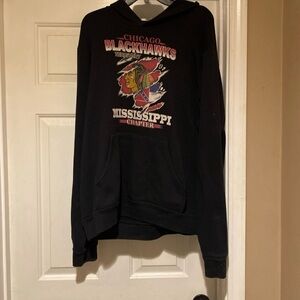 Chicago Blackhawks Mississippi Chapter Black Hoodie Men’s Size X-Large